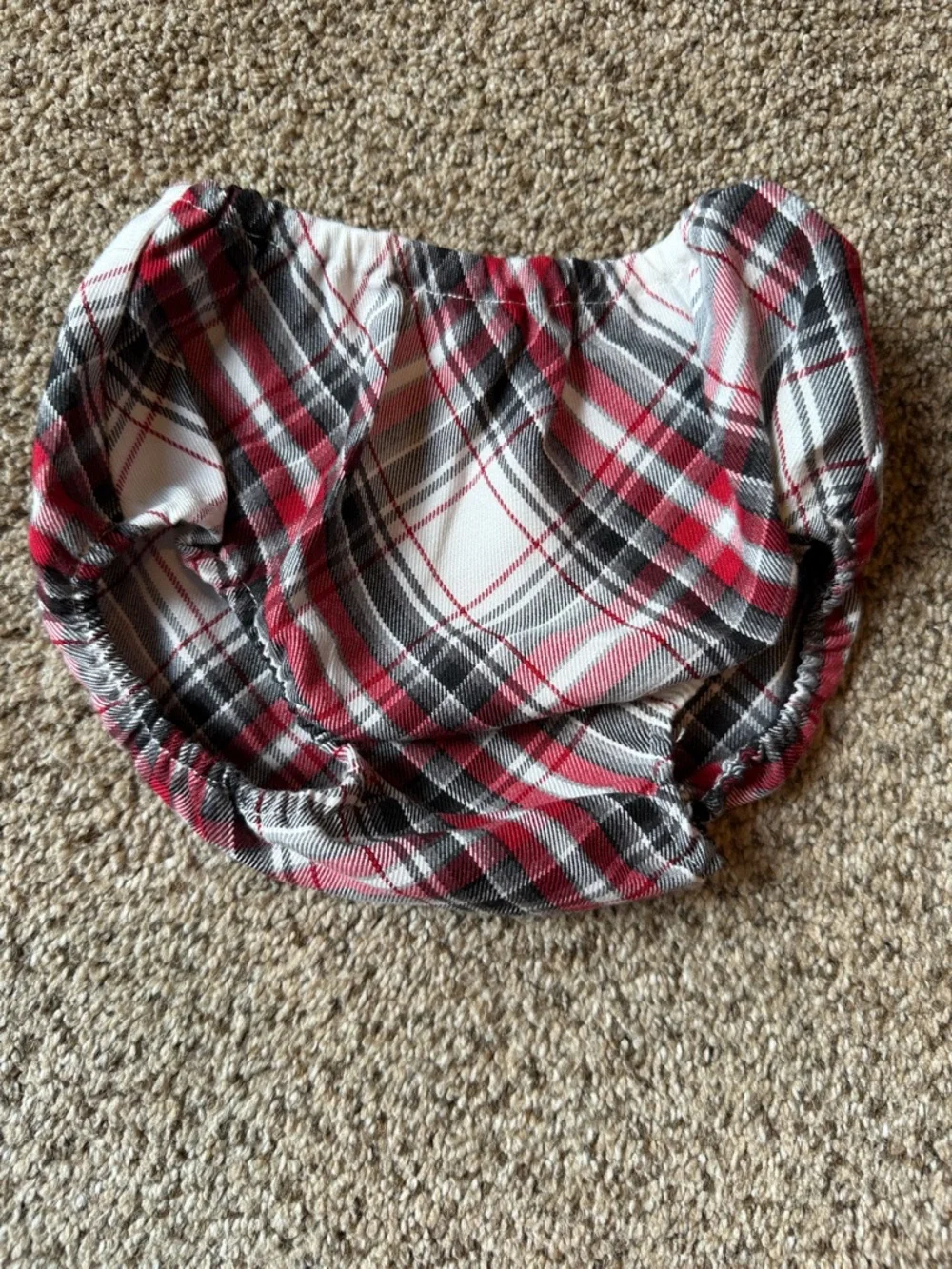 Children’s Place | Red, White & Black Plaid Dress w/ Velvet Trim & Bloomers - Picture 7 of 10